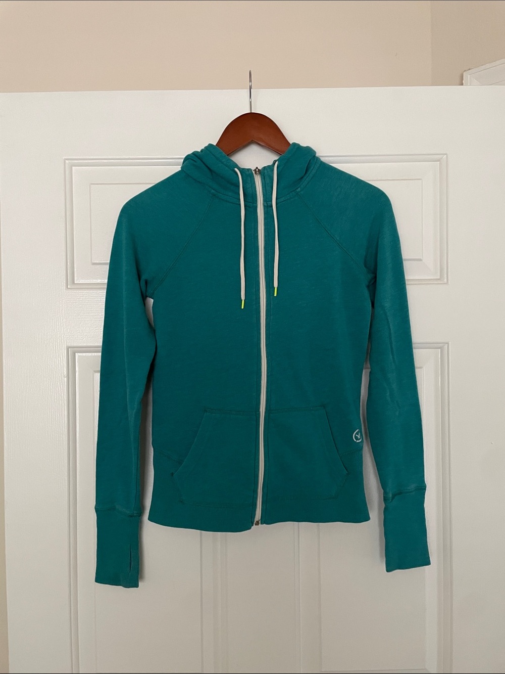 American Eagle Outfitters Teal Full-Zip Hoodie